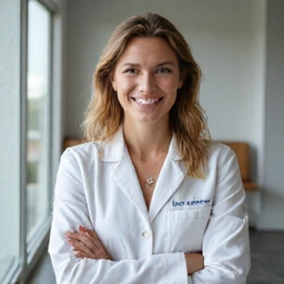 Professional portrait of a female nutritionist smiling kindly