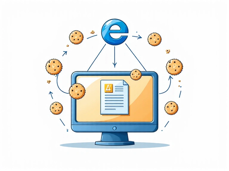 Illustration of browser cookies being stored on a computer